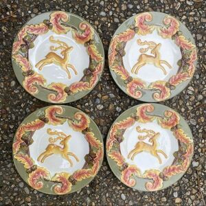 Sylvester Christmas reindeer plates